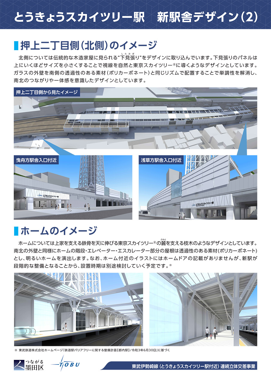 新駅舎デザインの紹介パネル