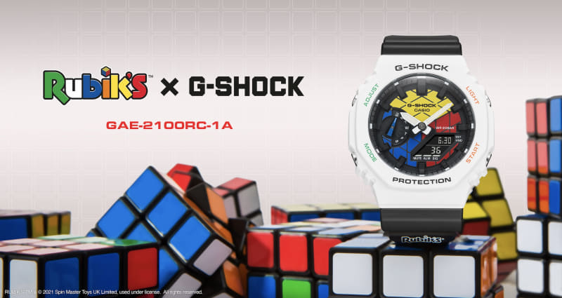 G-SHOCKからルービックキューブとのコラボモデルを発売する
