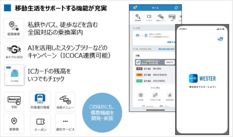 JR西日本がアプリ「WESTER」のアップデートやキャンペーンを実施する