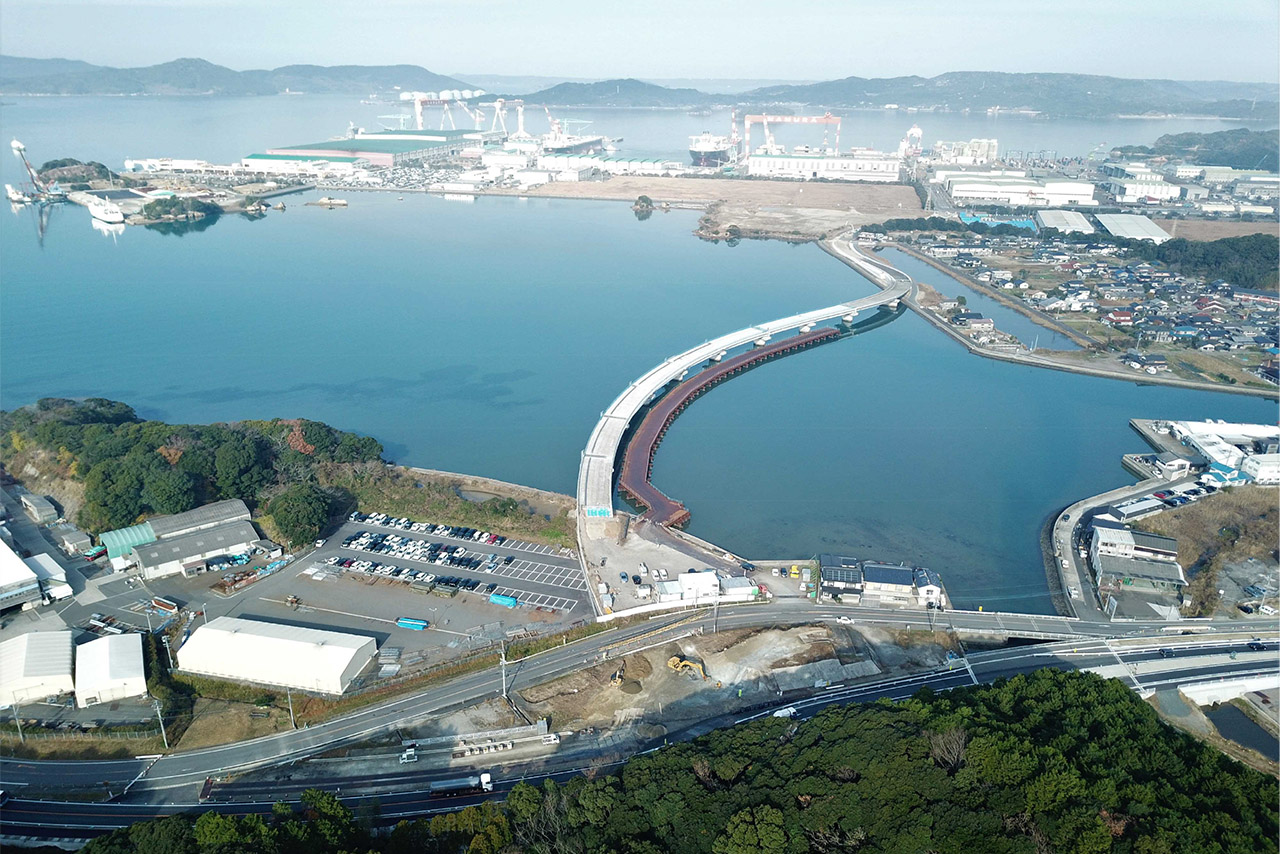 伊万里港（七ツ島地区）臨港道路の橋梁名が「七ツ島大橋」に決定