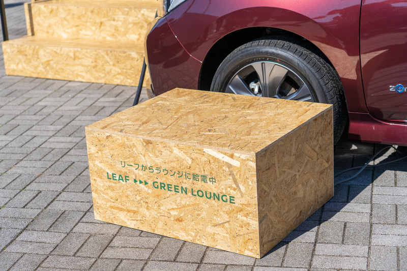 実はラウンジにはこの車両から給電しているのだ