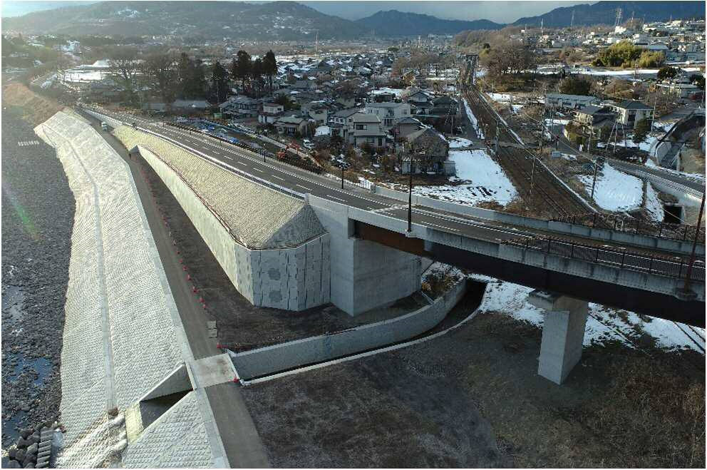 東御市道 白鳥神社線の復旧が完了し、3月1日15時ごろに開通する
