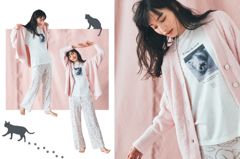 SNIDEL HOMEは「猫の日」にちなんだスペシャルなルームウェアを発売する