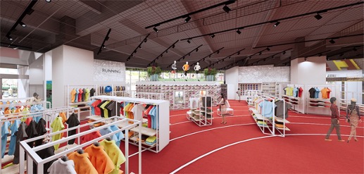 1階のランニング売り場