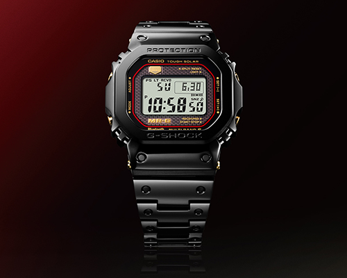G-SHOCKの「MR-G」から初号機の角型デザインを採用した「MRG-B5000」を発売する