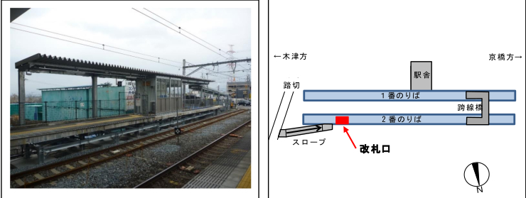 大住駅のバリアフリー設備の設置工事が完了