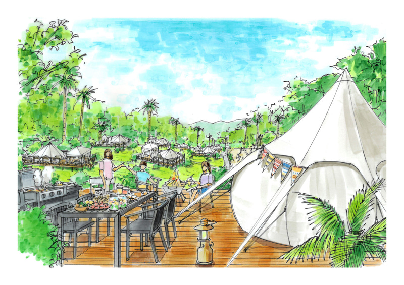 ハワイアンズのグランピング施設「マウナヴィレッジ」をリニューアルオープンする