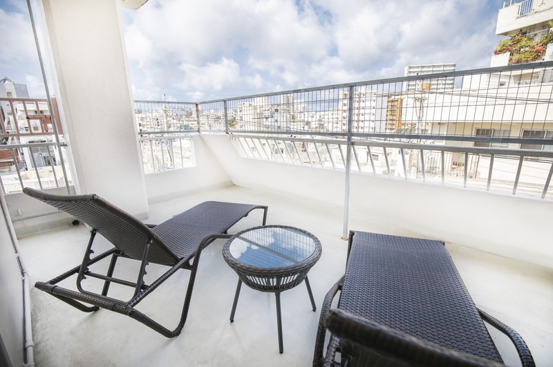 テラスつきの客室も