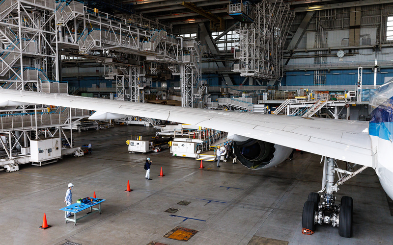 タラップ上からの眺め