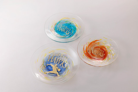 ファイト！九州（伝統工芸品／沖縄）琉球ガラス小皿２枚セット okinawa-2-pieces-of-ryukyu-