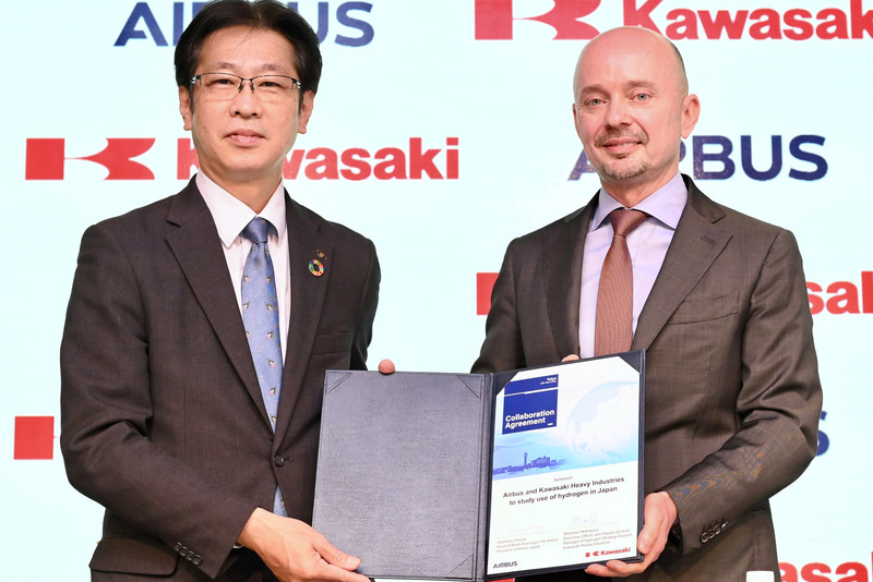 エアバス・ジャパンと川崎重工業は「水素の利用促進調査で協力する」と覚書を締結