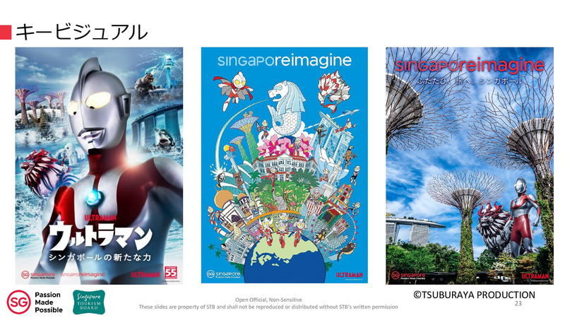 シンガポールとウルトラマンがコラボしたキービジュアルは5種類