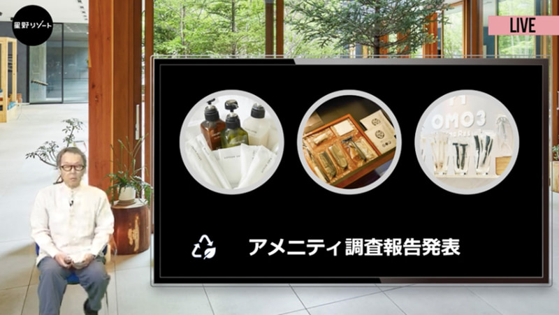 「アメニティ調査報告発表」としてアメニティに関する調査結果を伝えた