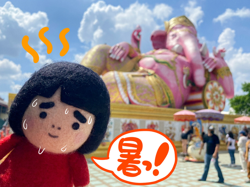 暑い！　この日気温はおそらく37～38℃ありました