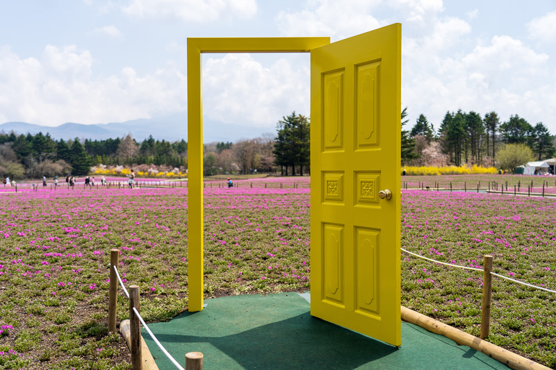 フォトスポット「幸せの黄色い扉」