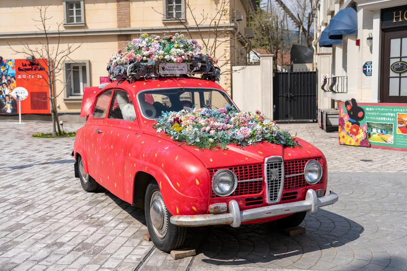 同園内にある人気絵本のキャラクター「リサとガスパール」の世界初のテーマパーク「リサとガスパール タウン」。パン屋さんやパティスリーなどもあってプチフランスのようでした