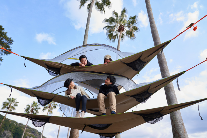 「空中テント」から満点の星空を眺められる