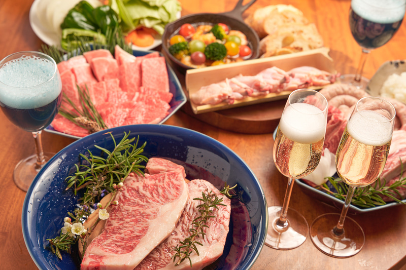 グランピングBBQは千葉の豊富なとれたて食材を使用