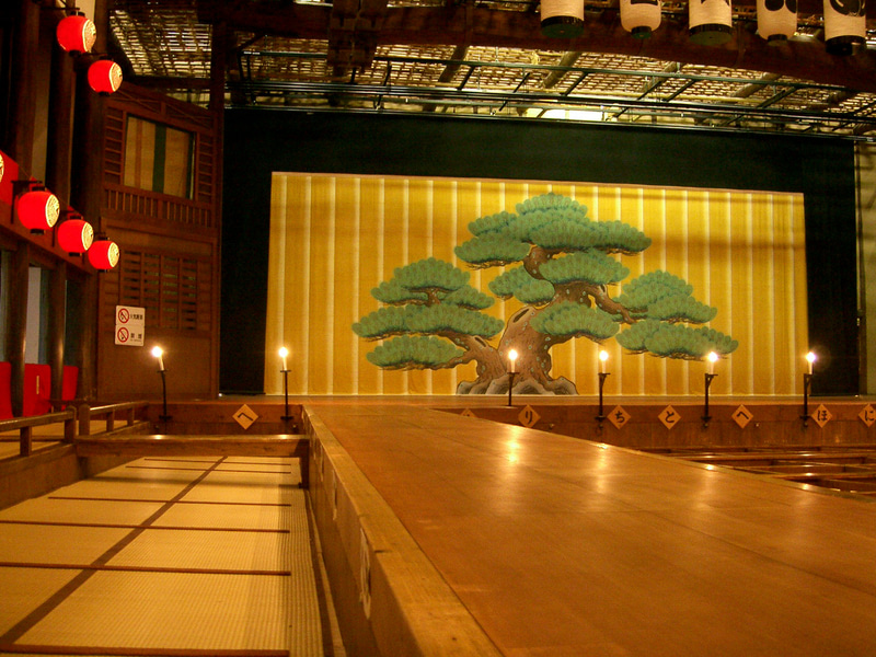 拝観では花道を通り舞台まで向かうことができる（画像提供：琴平町教育委員会）