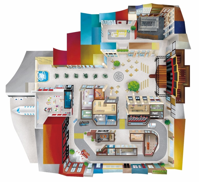 キッザニア福岡シティマップ（1階）