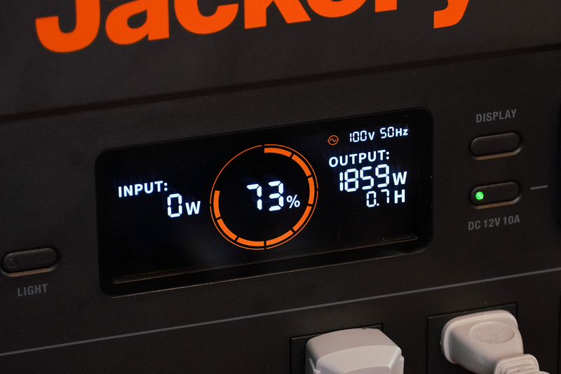 定格に近い1900W近くを出力中