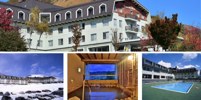 「白馬アルプスホテル」の天然温泉やプール