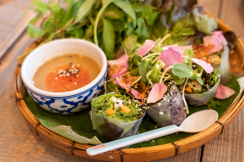 生春巻き。野菜はすべてオーガニック