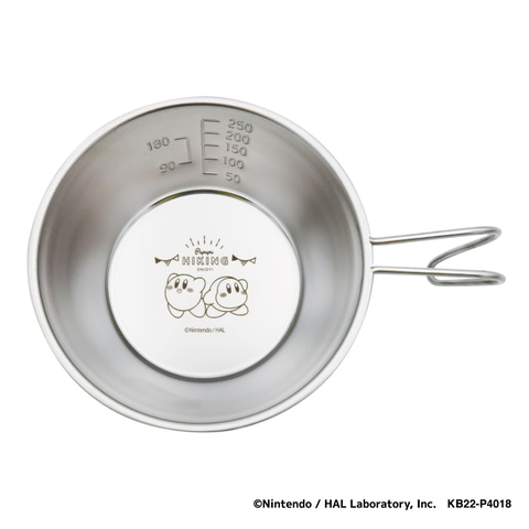 星のカービィのステンレス食器。アウトドアで使えるシェラカップ