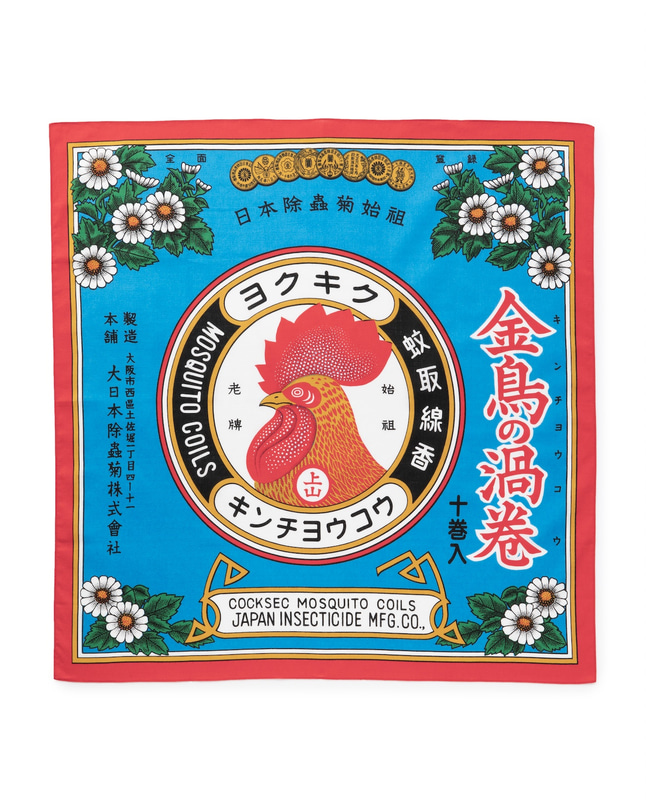 金鳥の夏日本の夏 風呂敷 金鳥の渦巻
