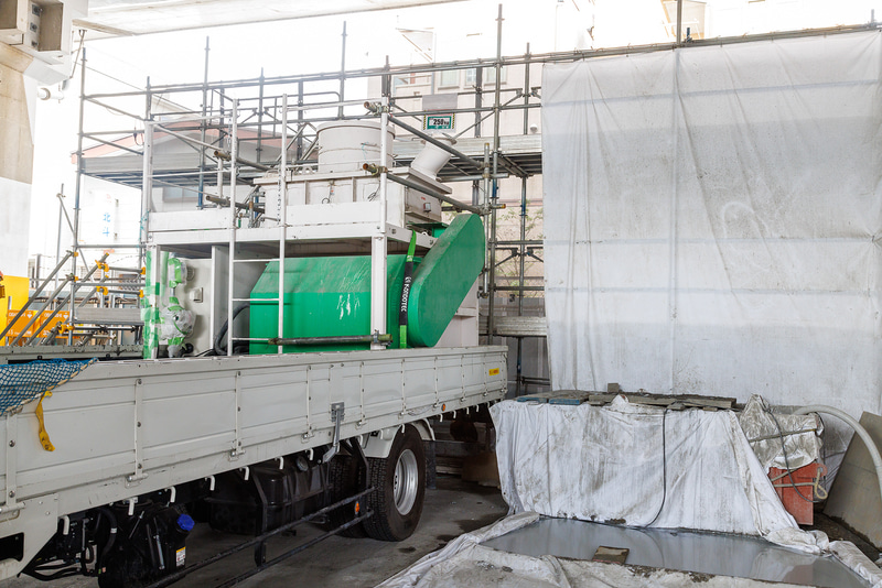 スリムクリートの車上プラント