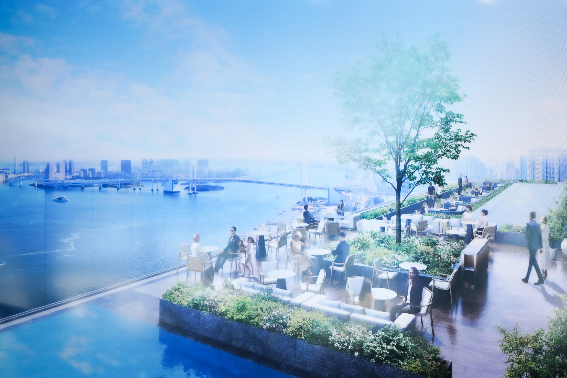 フェアモント東京の35階テラスラウンジからの眺望イメージ