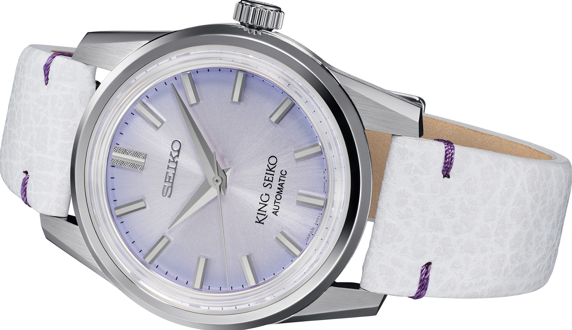 キングセイコーが誕生した工場の近くに佇む亀戸天神社の藤波にインスパイアされたモデル