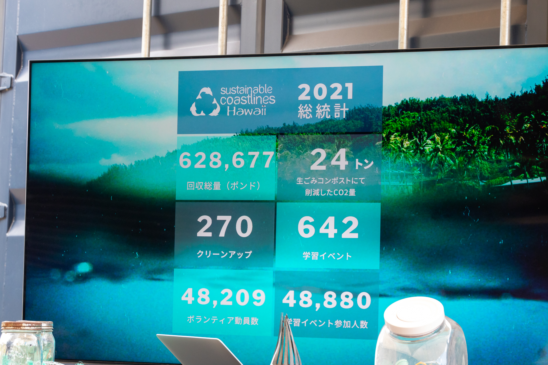 地元コミュニティや観光客のボランティアによって美しい海岸を取り戻す活動を行なっている