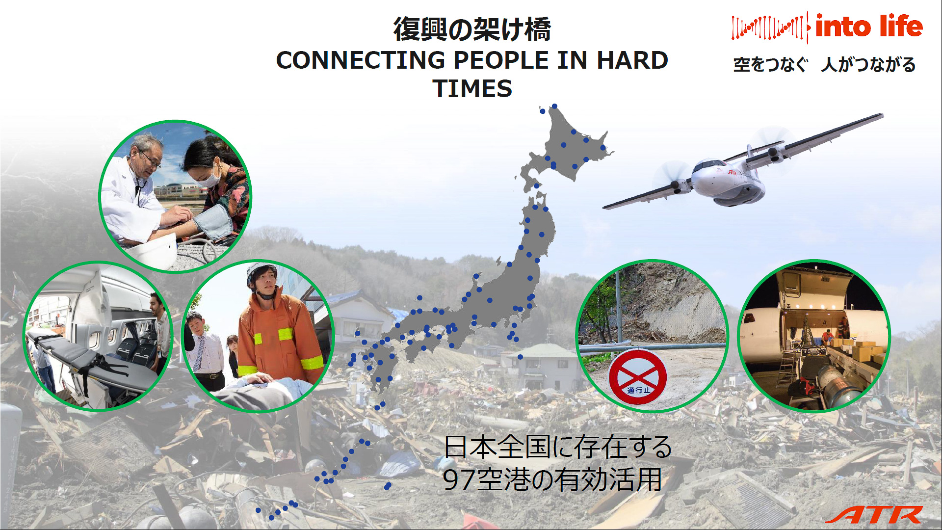 ATRの機体が日本の空に合うことを紹介