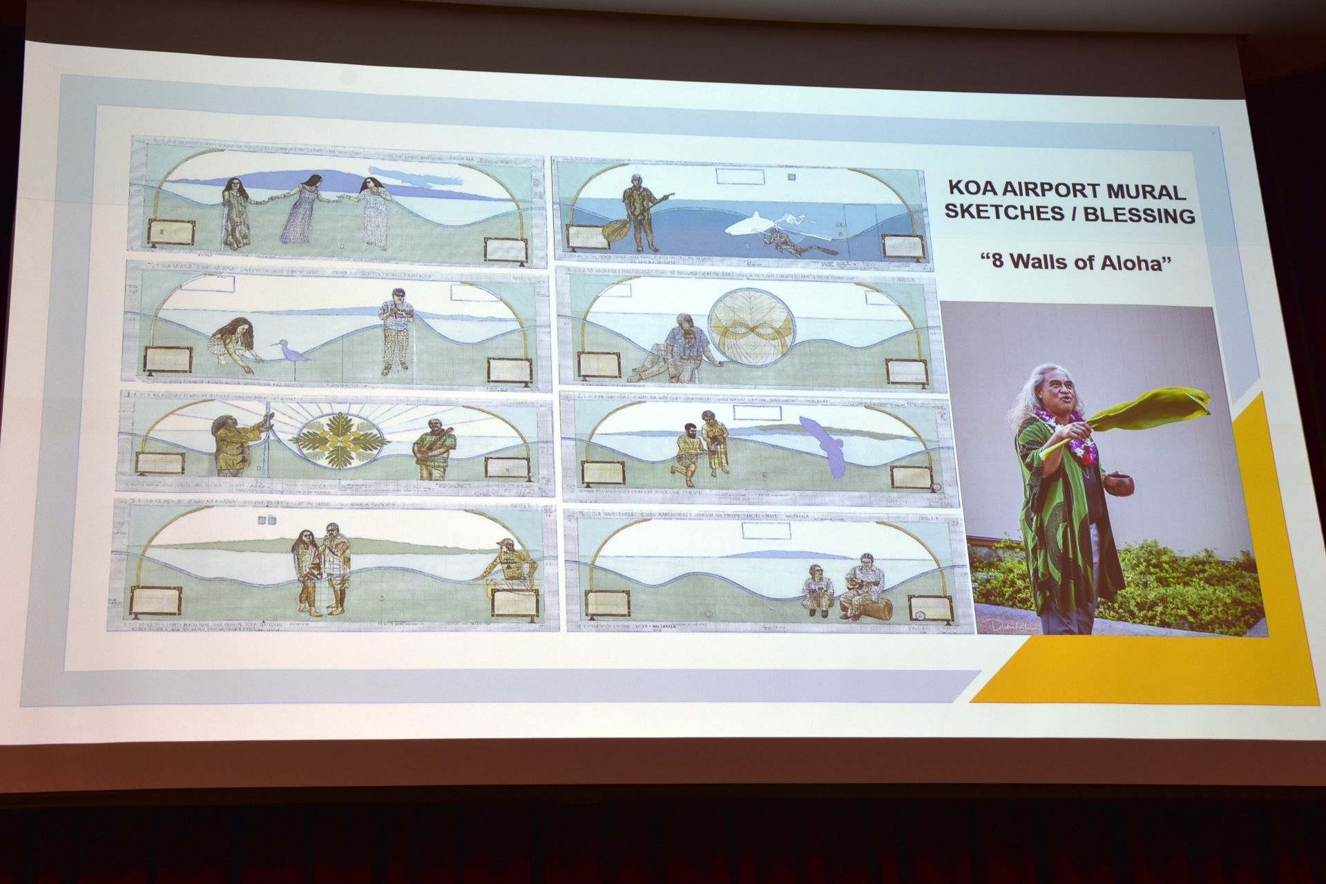 8つの壁画をアクセスポイントに配置し、ターミナルをつなぐ