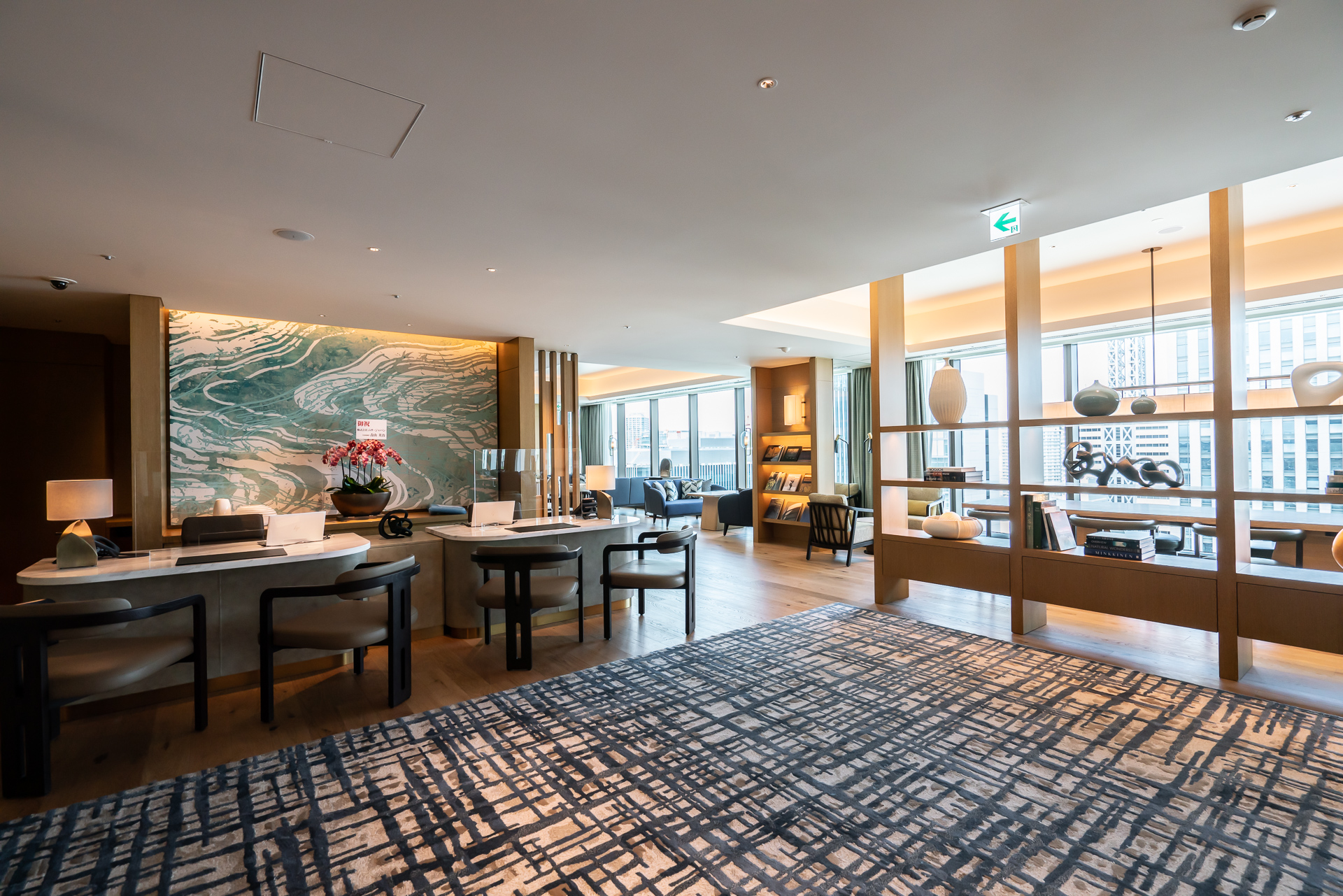 22階クラブレベルのレセプションエリア