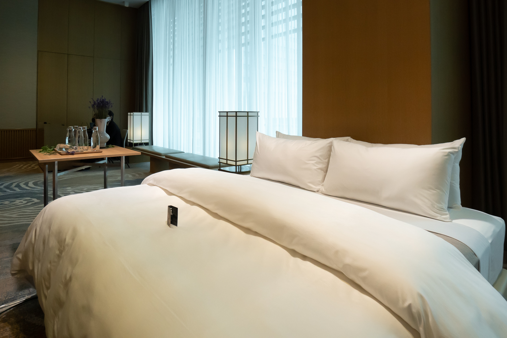 会場にはヘブンリーベッドを展示