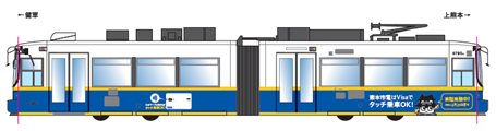 Visaのタッチ決済で熊本市電に乗れる