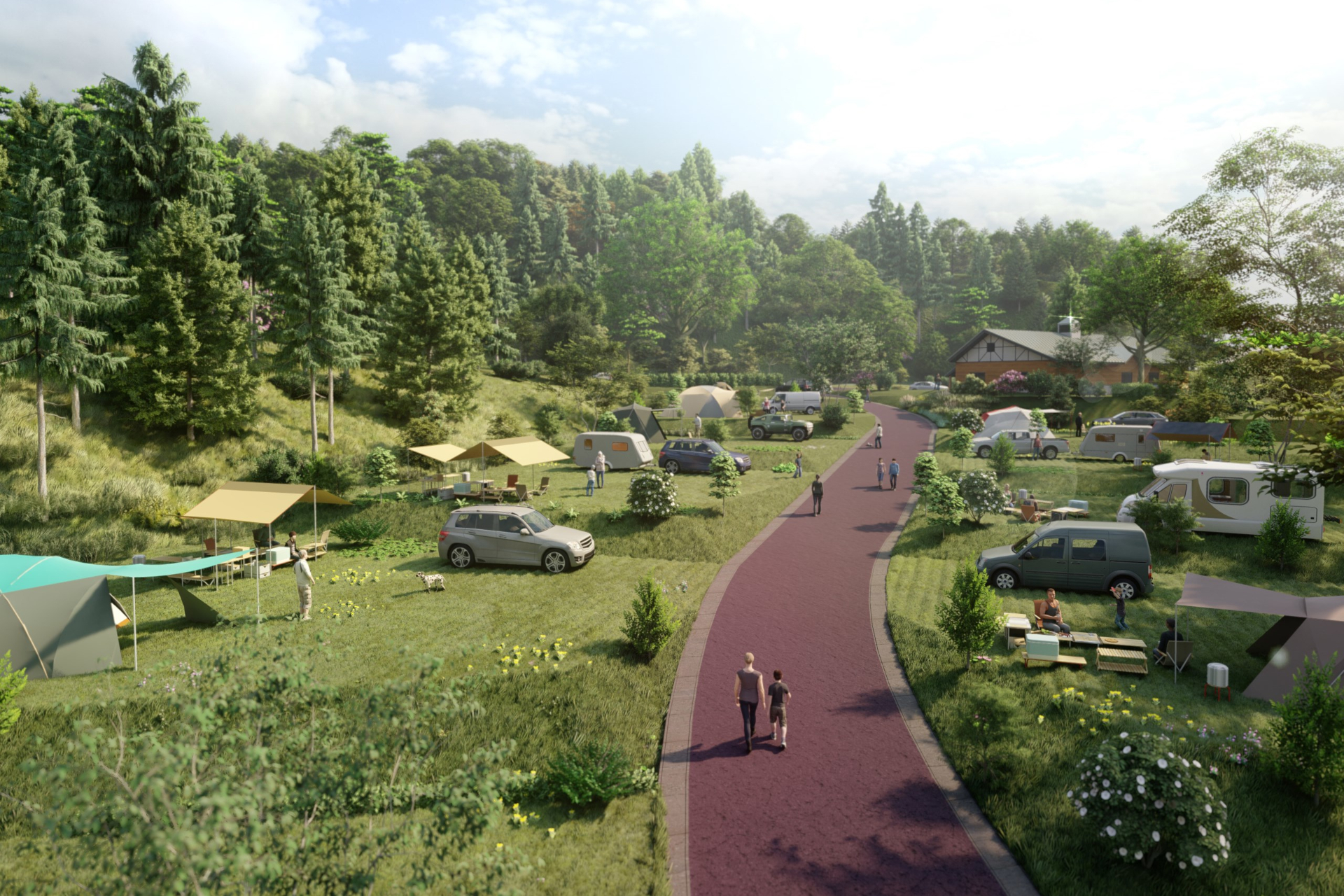 盛岡市や仙台市からクルマで2時間ほどの自然豊かな立地