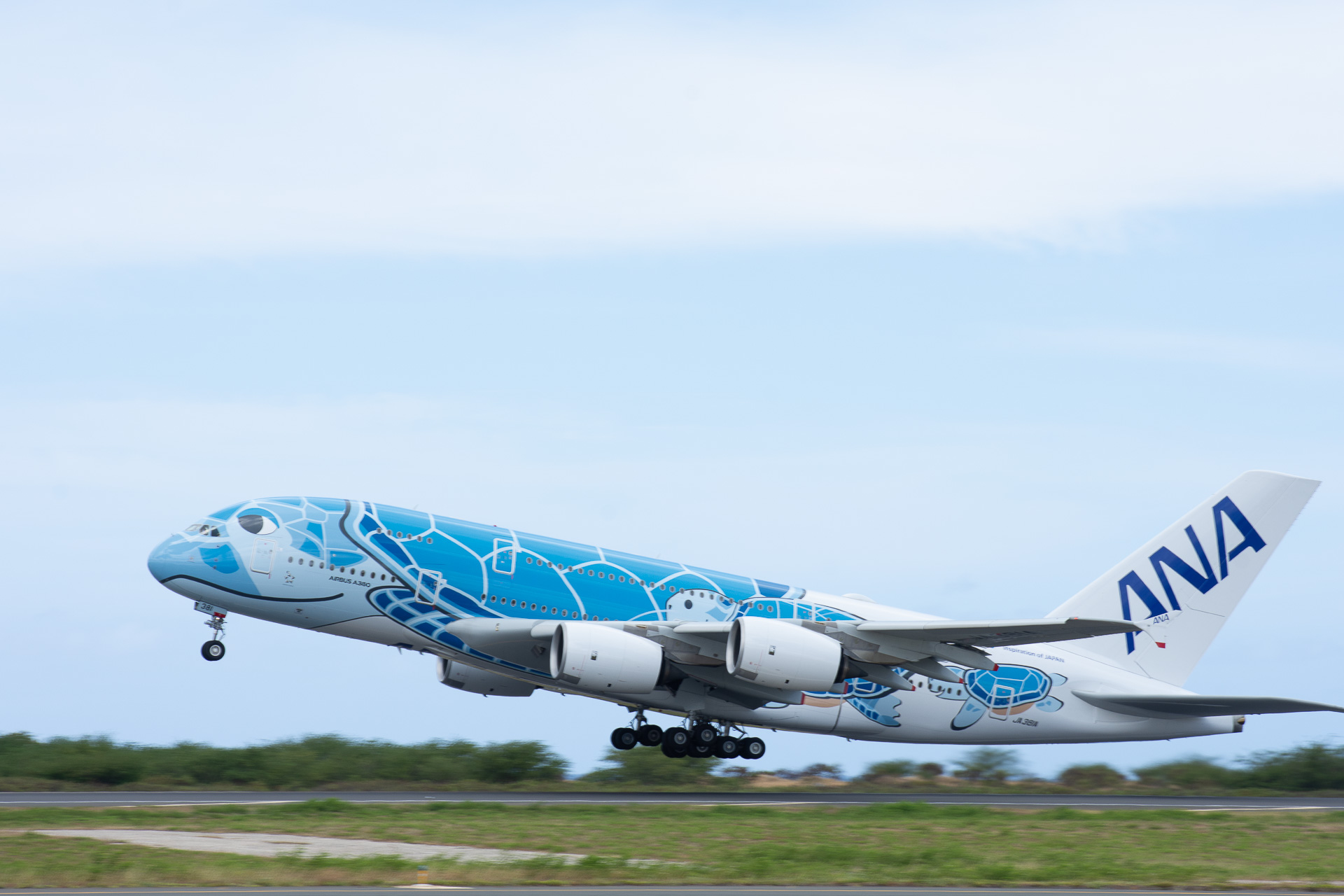 再び日本へのフライトに就くFLYING HONU 1号機