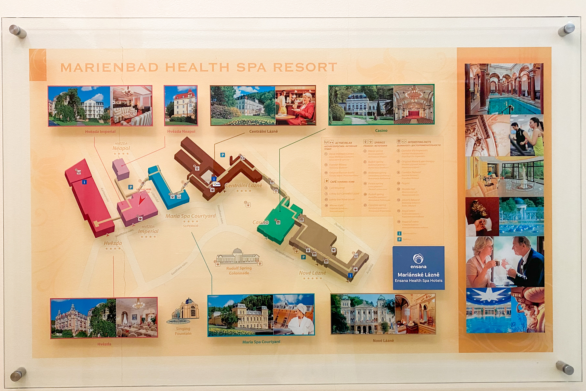 迷路地下通路マップ。こんな通路をとおったり、たまに飲泉所があったり。ゲストはここをバスローブ姿で行き来します