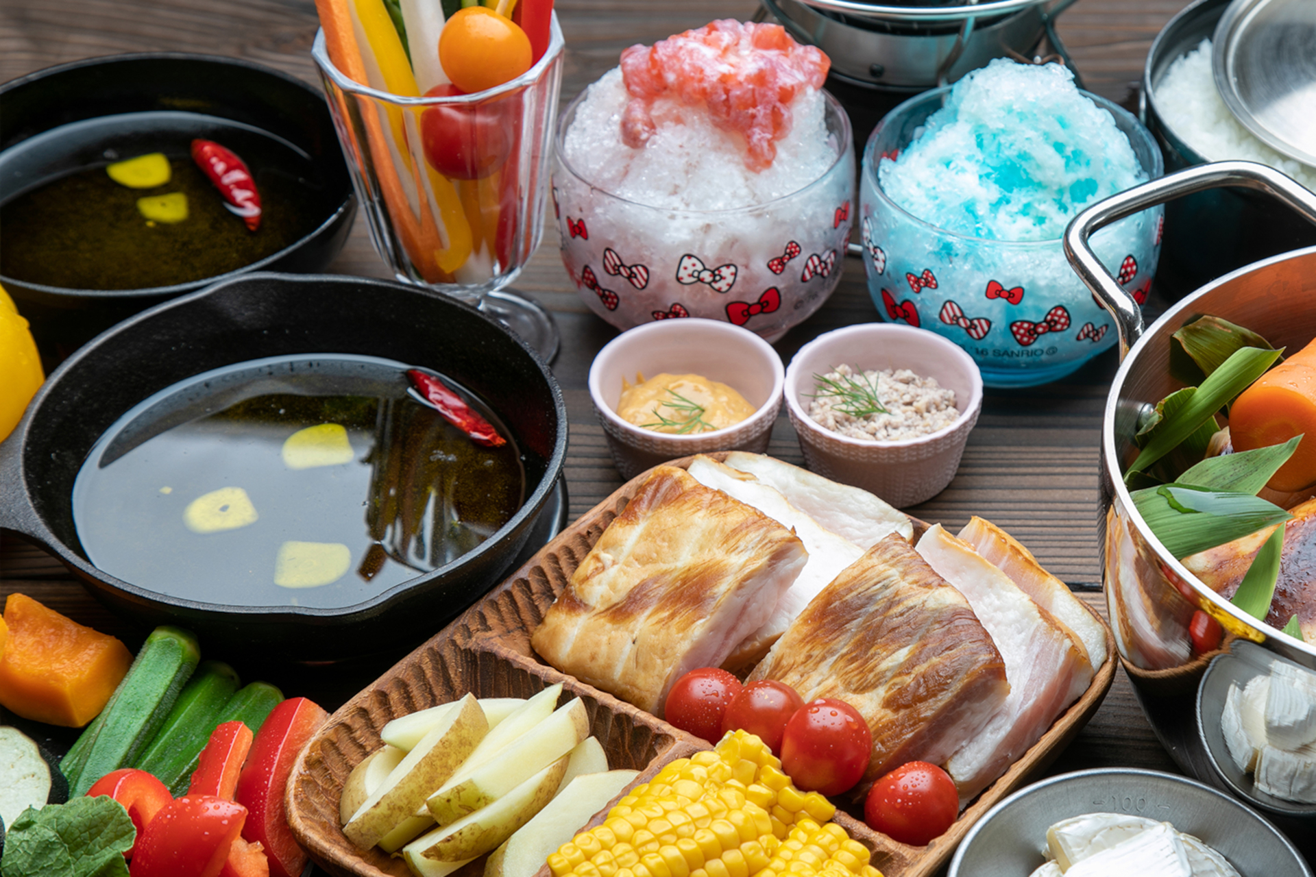 こだわり料理の数々は「自分の子どもや孫たちに安心して食べさせられる」を基準に地元の新鮮食材を厳選