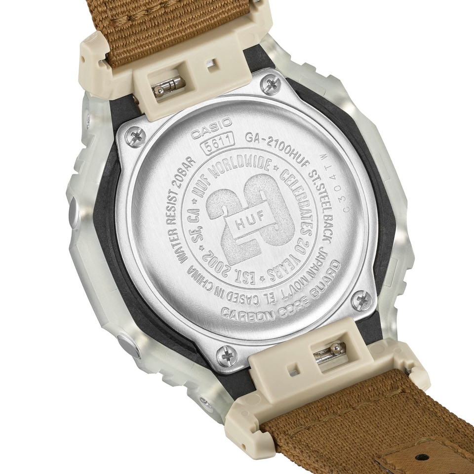 G-SHOCK、HUF20周年を記念したグリーンとオレンジのコラボモデル