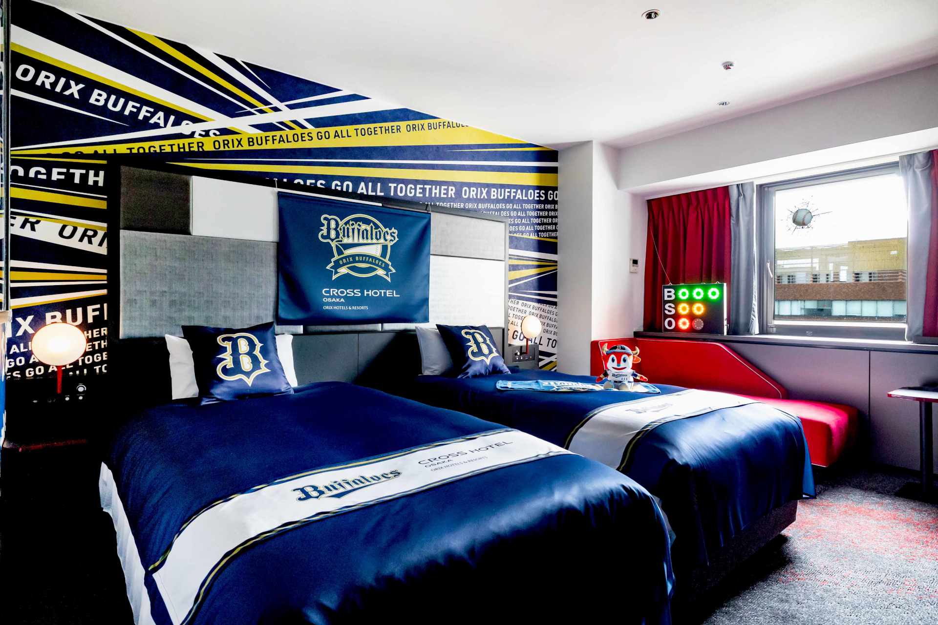クロスホテル大阪にオリックス・バファローズとコラボした「Bs ROOM」登場