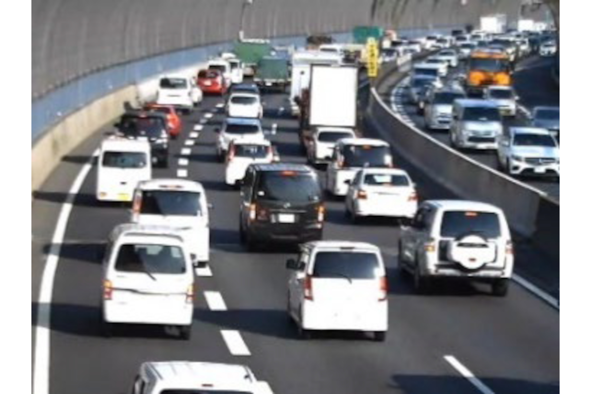 京葉道路、渋滞の様子