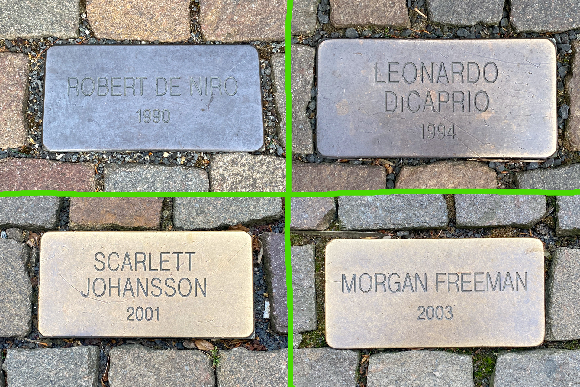 有名なハリウッドスターの名前もたくさん