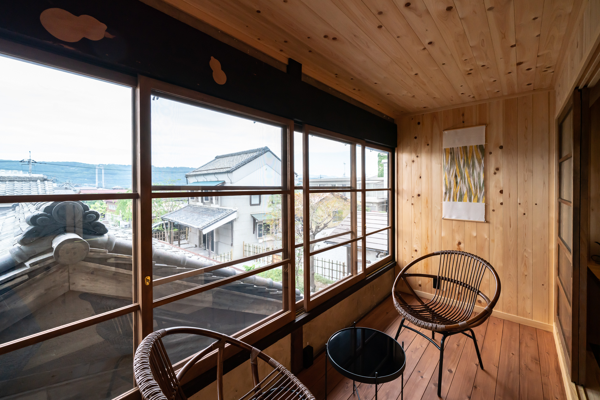 眺めのよい休憩スペースがある