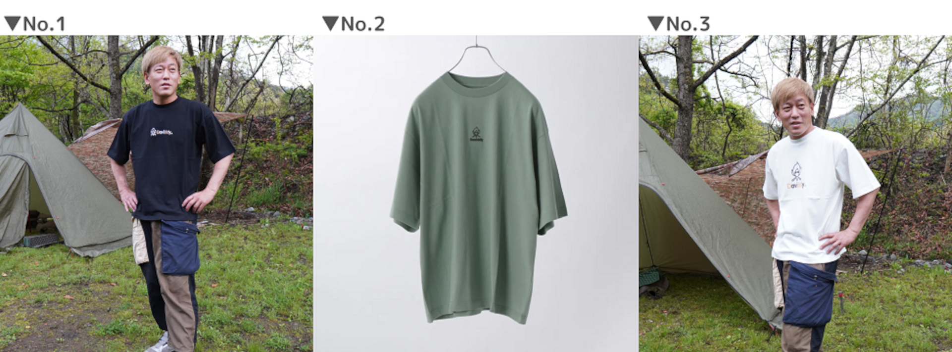 DaviddyオリジナルのドロップショルダーTシャツ