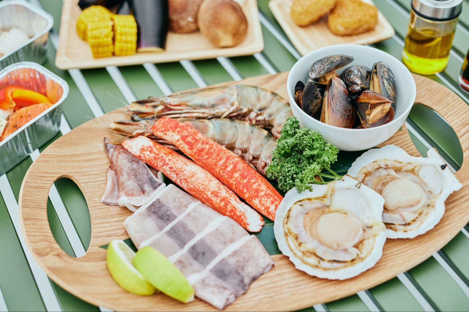 夕食は赤穂の厳選食材を使った海鮮BBQ