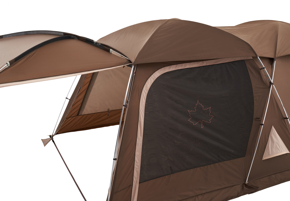 ロゴス、通気性をさらに向上させた難燃生地のテント「Tradcanvas